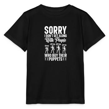Marionnettiste Gear Ventriloque Doll Puppet Lover - T-shirt bio MINI CREATOR Stanley/Stella Enfant - noir - Devant - Mikhail (115cm)