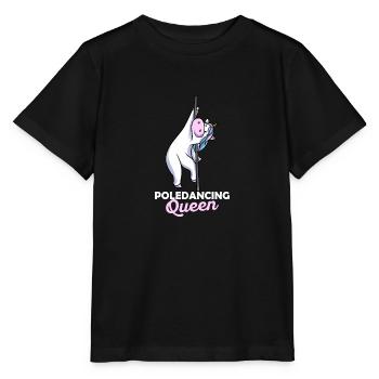 Poledance Einhorn Pole Tänzerin Stangentanz - Stanley/Stella Kinder T-Shirt MINI CREATOR  - Schwarz - Vorne - Mikhail (115cm)