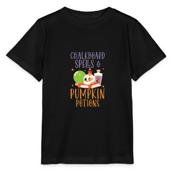Chalkboard Magic & Pumpkin Potions Halloween - Stanley/Stella MINI CREATOR Kids’ T-Shirt - black - Front - Mikhail (115cm)