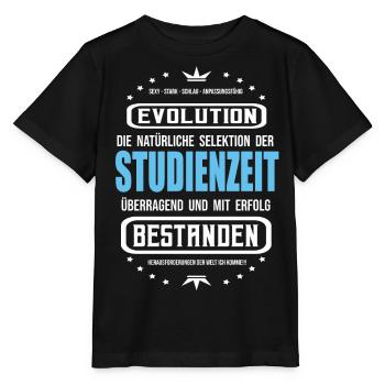 Studienzeit mit Erfolg bestanden - Studium Shirt - Stanley/Stella Kinder T-Shirt MINI CREATOR  - Schwarz - Vorne - Mikhail (115cm)