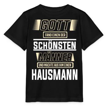 Hausmann, einer der schönsten Männer der Welt - Stanley/Stella Kinder T-Shirt MINI CREATOR  - Schwarz - Vorne - Mikhail (115cm)