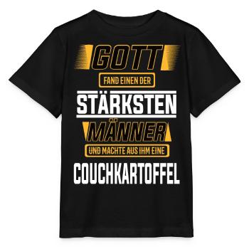 Couchkartoffel, einer der stärksten Männer - Stanley/Stella Kinder T-Shirt MINI CREATOR  - Schwarz - Vorne - Mikhail (115cm)