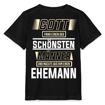 Ehemann einer der schönsten Männer der Welt - Stanley/Stella Kinder T-Shirt MINI CREATOR  - Schwarz - Vorne - Mikhail (115cm)
