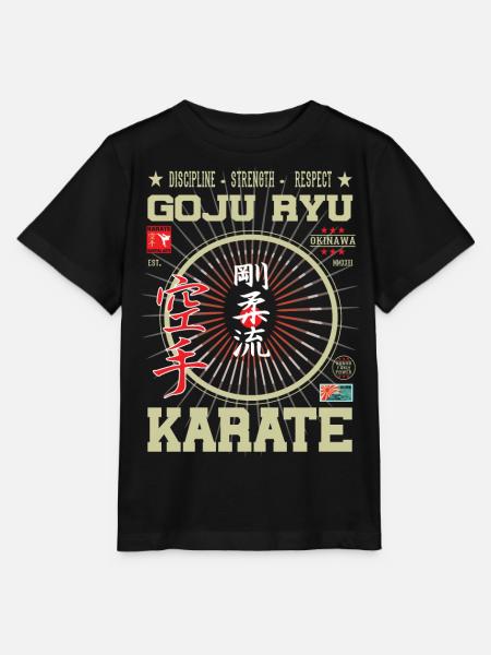 Goju-Ryu Karate Okinawa Design - Stanley/Stella T-shirt MINI CREATOR til børn - sort