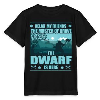 Zwerg, der Meister des Mutes, Zwergen Design - Stanley/Stella Kinder T-Shirt MINI CREATOR  - Schwarz - Vorne - Mikhail (115cm)