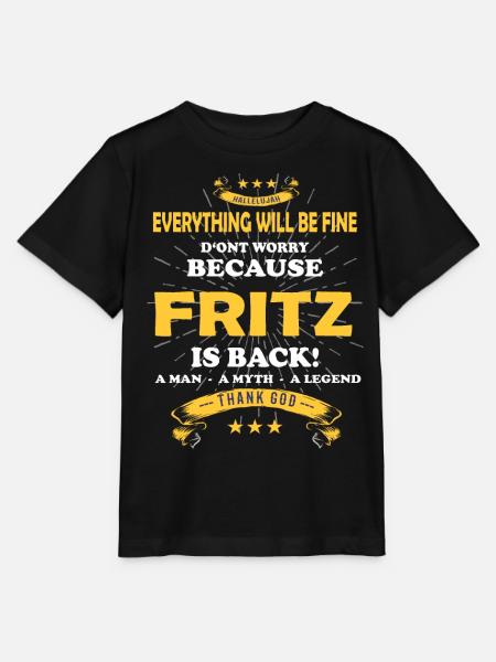 Everything will be fine Fritz Is back - Stanley/Stella Kinder T-Shirt MINI CREATOR - Schwarz