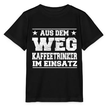 Les buveurs de café en action Design - T-shirt bio MINI CREATOR Stanley/Stella Enfant - noir - Devant - Mikhail (115cm)