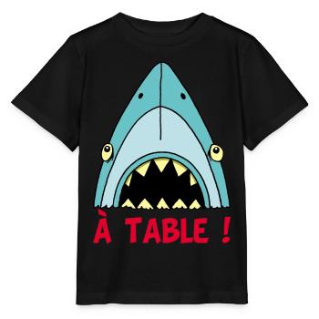 Hungriger Hai! - Stanley/Stella Kinder T-Shirt MINI CREATOR  - Schwarz - Vorne - Mikhail (115cm)
