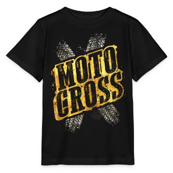 Motocross - Pilote de motocross - Conduite de motocross - T-shirt bio MINI CREATOR Stanley/Stella Enfant - noir - Devant - Mikhail (115cm)