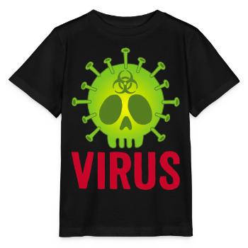 Todeskopf Virus - Stanley/Stella Kinder T-Shirt MINI CREATOR  - Schwarz - Vorne - Mikhail (115cm)