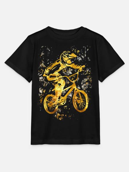 Vélo BMX | Vélo BMX | BMX d'or | Idée cadeau ♥ - T-shirt bio MINI CREATOR Stanley/Stella Enfant - noir
