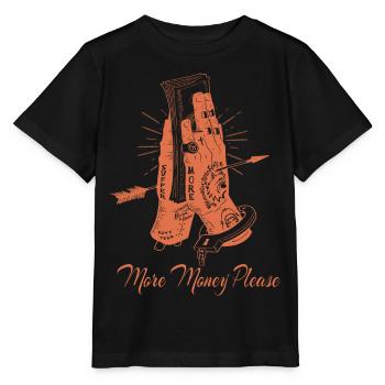 Plus d'argent s'il vous plaît - T-shirt bio MINI CREATOR Stanley/Stella Enfant - noir - Devant - Mikhail (115cm)
