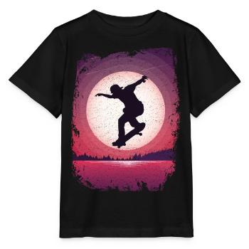 SK8R | | lune | de skateboard Patinage - T-shirt bio MINI CREATOR Stanley/Stella Enfant - noir - Devant - Mikhail (115cm)