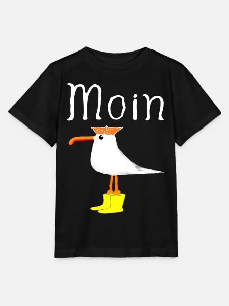 Moin Hafen Heimat Küstenkind Möwe Anker Geschenke - Stanley/Stella Kinder T-Shirt MINI CREATOR  - Schwarz
