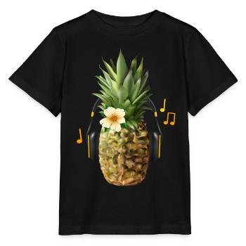 Bestseller Ananas Design - Stanley/Stella Kinder T-Shirt MINI CREATOR  - Schwarz - Vorne - Mikhail (115cm)