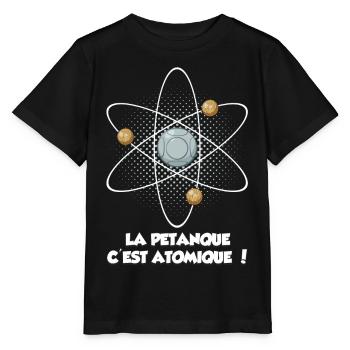 la pétanque c'est atomique ! - T-shirt bio MINI CREATOR Stanley/Stella Enfant - noir - Devant - Mikhail (115cm)