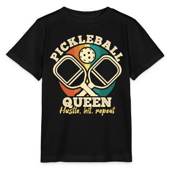 Pickleball queen - Stanley/Stella MINI CREATOR Kids’ T-Shirt - black - Front - Mikhail (115cm)