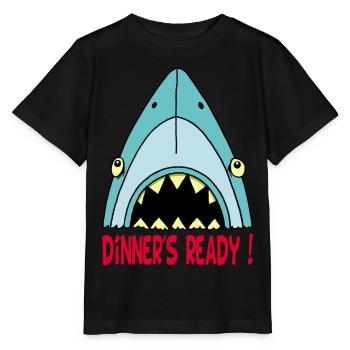 Hungriger Hai - Stanley/Stella Kinder T-Shirt MINI CREATOR  - Schwarz - Vorne - Mikhail (115cm)
