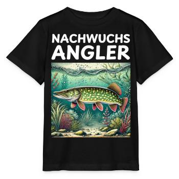 Jeunes pêcheurs - Brochet - T-shirt bio MINI CREATOR Stanley/Stella Enfant - noir - Devant - Mikhail (115cm)