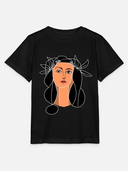 Gesicht der Frau - Stanley/Stella Kinder T-Shirt MINI CREATOR  - Schwarz