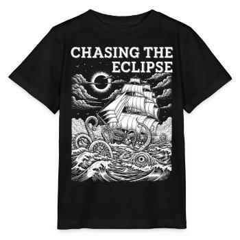 Aventure de l’éclipse solaire - T-shirt bio MINI CREATOR Stanley/Stella Enfant - noir - Devant - Mikhail (115cm)