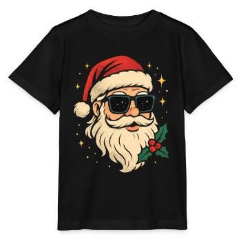 Cool Santa Claus Sunglasses Retro Vintage - Stanley/Stella MINI CREATOR Kids’ T-Shirt - black - Front - Mikhail (115cm)