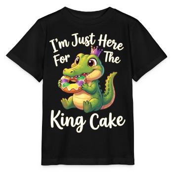 King Cake Mardi Gras Aligator - Stanley/Stella MINI CREATOR Kids’ T-Shirt - black - Front - Mikhail (115cm)