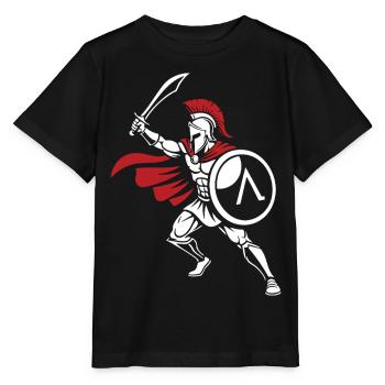 Spartan Warrior Sword Mascot Spartan Strike - Stanley/Stella MINI CREATOR Kids’ T-Shirt - black - Front - Mikhail (115cm)