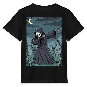 Grim Reaper in the nocturnal graveyard - Stanley/Stella MINI CREATOR Kids’ T-Shirt - black - Front - Mikhail (115cm)