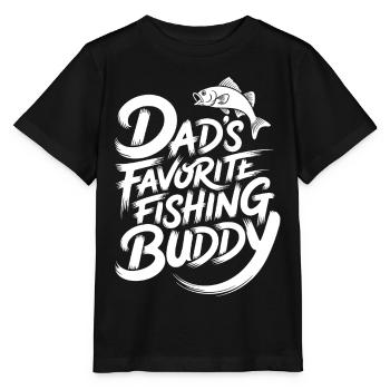 Dad's Favorite Fishing Buddy - Stanley/Stella MINI CREATOR Kids’ T-Shirt - black - Front - Mikhail (115cm)