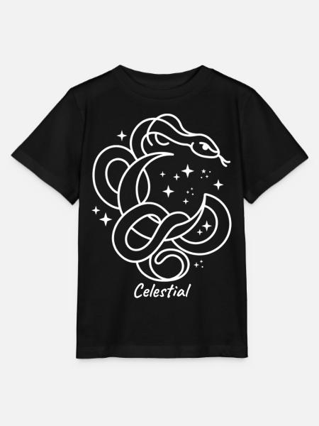 Celestial Schlange Mond - Stanley/Stella Kinder T-Shirt MINI CREATOR  - Schwarz