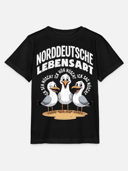 Moin Moin Norden - Maritimes Norddeutsch Design - Stanley/Stella Kinder T-Shirt MINI CREATOR  - Schwarz