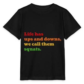 Squat Life - Stanley/Stella Kinder T-Shirt MINI CREATOR  - Schwarz - Vorne - Mikhail (115cm)
