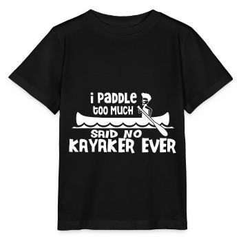 Kajak Boot Kanu Paddelboot Doppelpaddel - Stanley/Stella Kinder T-Shirt MINI CREATOR  - Schwarz - Vorne - Mikhail (115cm)