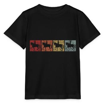 Dressage Équitation Cavaliers de dressage Équitation Équitation - T-shirt bio MINI CREATOR Stanley/Stella Enfant - noir - Devant - Mikhail (115cm)