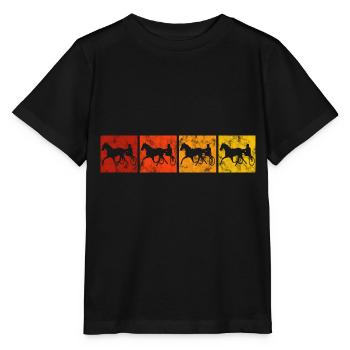 Traber Trabrennen in retro oder vintage Style - Stanley/Stella Kinder T-Shirt MINI CREATOR  - Schwarz - Vorne - Mikhail (115cm)