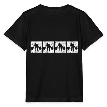 Bodybuilding Bodybuilder GYM Fitnessstudio Retro - Stanley/Stella MINI CREATOR Kids’ T-Shirt - black - Front - Mikhail (115cm)