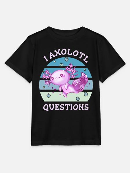 Jeg axolotl spørsmål - Stanley/Stella MINI CREATOR T-skjorte for barn - svart