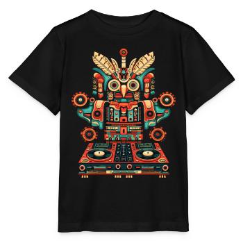 DJ autochtone - T-shirt bio MINI CREATOR Stanley/Stella Enfant - noir - Devant - Mikhail (115cm)