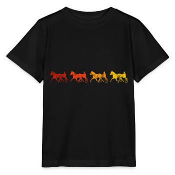 Traber Trabrennen in retro oder vintage Style - Stanley/Stella Kinder T-Shirt MINI CREATOR  - Schwarz - Vorne - Mikhail (115cm)