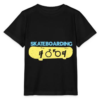 Skateboard Skateboard Skate Skater Skateboard - T-shirt bio MINI CREATOR Stanley/Stella Enfant - noir - Devant - Mikhail (115cm)