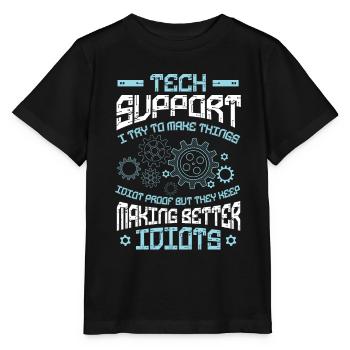 Try to make things foolproof - Stanley/Stella MINI CREATOR Kids’ T-Shirt - black - Front - Mikhail (115cm)
