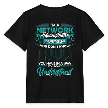 Résoudre les problèmes It-support Administrateur réseau - T-shirt bio MINI CREATOR Stanley/Stella Enfant - noir - Devant - Mikhail (115cm)