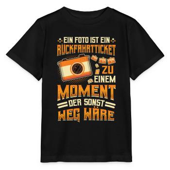Photo return ticket past photographer. - Stanley/Stella MINI CREATOR Kids’ T-Shirt - black - Front - Mikhail (115cm)
