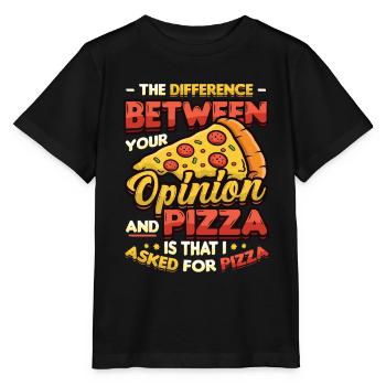 Ich Habe Um Pizza Gebeten. - Stanley/Stella Kinder T-Shirt MINI CREATOR  - Schwarz - Vorne - Mikhail (115cm)