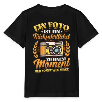 Photo return ticket past photographer. - Stanley/Stella MINI CREATOR Kids’ T-Shirt - black - Front - Mikhail (115cm)