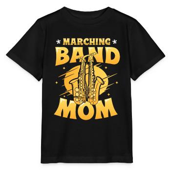 Marching Band Mom Saxophon Band Mom. - Stanley/Stella Kinder T-Shirt MINI CREATOR  - Schwarz - Vorne - Mikhail (115cm)
