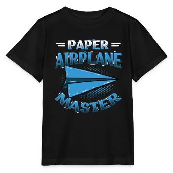 Papierflieger Master. - Stanley/Stella Kinder T-Shirt MINI CREATOR  - Schwarz - Vorne - Mikhail (115cm)