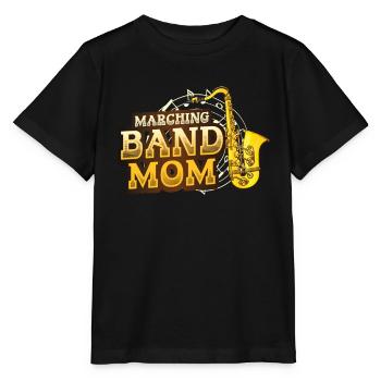 Marching Band Mom Saxophon Band Mom. - Stanley/Stella Kinder T-Shirt MINI CREATOR  - Schwarz - Vorne - Mikhail (115cm)