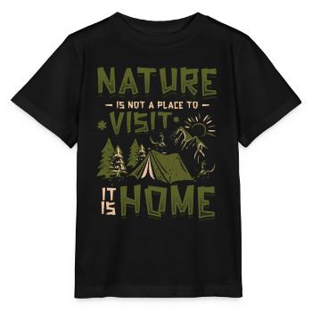 Die Natur Ist Kein Ort, Den Man Besucht. - Stanley/Stella Kinder T-Shirt MINI CREATOR  - Schwarz - Vorne - Mikhail (115cm)